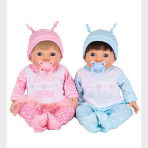 Tiny Treasures Dukker - Tvillinger - Brother/Sister Outfit