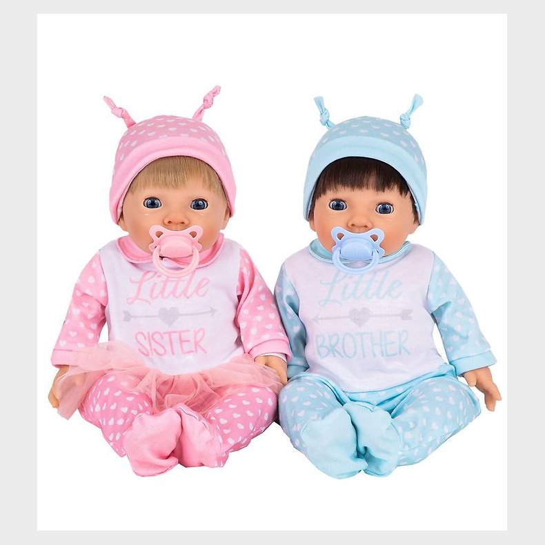 Tiny Treasures Dukker - Tvillinger - Brother/Sister Outfit