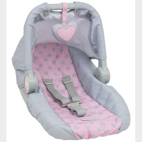 Tiny Treasures Dukketilbeh�r - Autostol - Gr�/Rosa