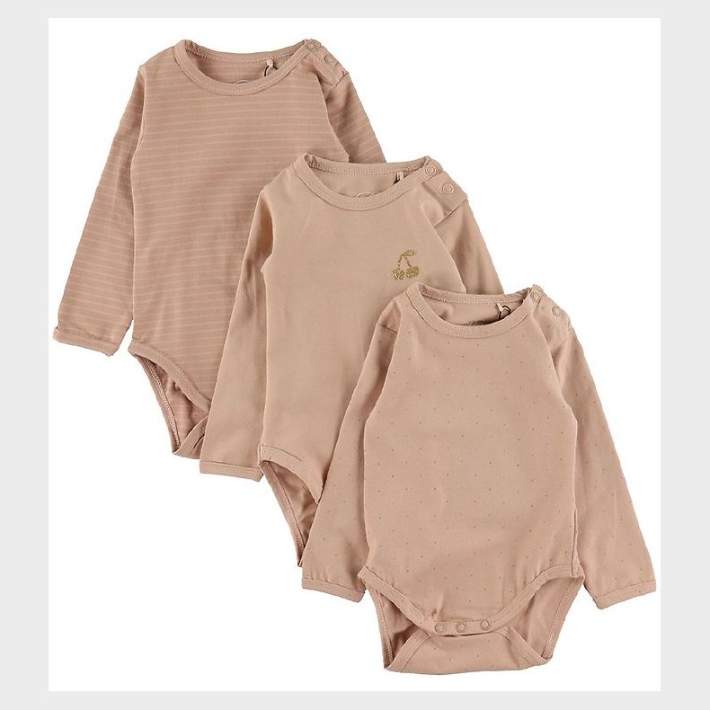 Sofie Schnoor Body l/ - 3-pak - Nougat