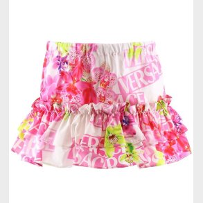 Versace Nederdel - Hvid/Rosablomstret