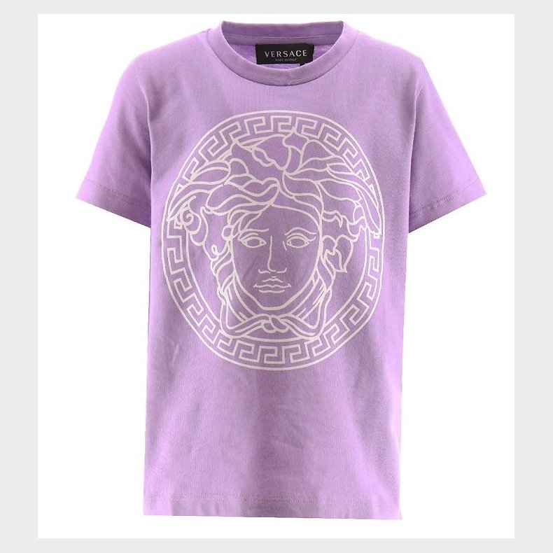 Versace T-shirt - Lilla/Hvid m. Print