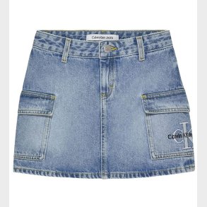 Calvin Klein Nederdel - Pockets Denim - Chalky Blue