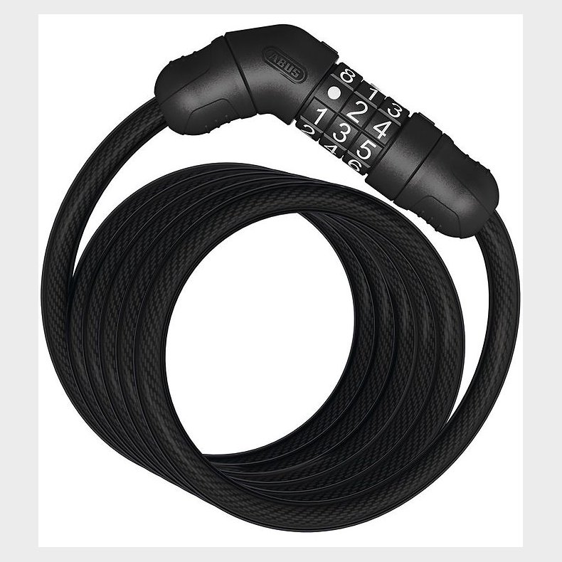 Abus Spiralls Star 4508C - 150 cm - Sort