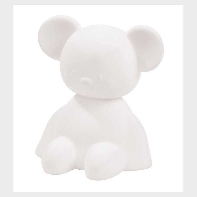 Nattou Natlampe - Silikone - LED - Mus - 12x14x15 cm - Hvid