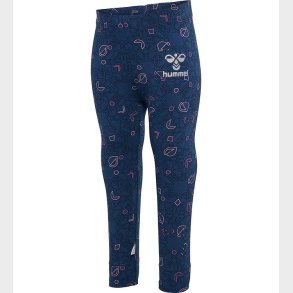 Hummel Leggings - hmlFia - Sargasso Sea m. Slvglimmer