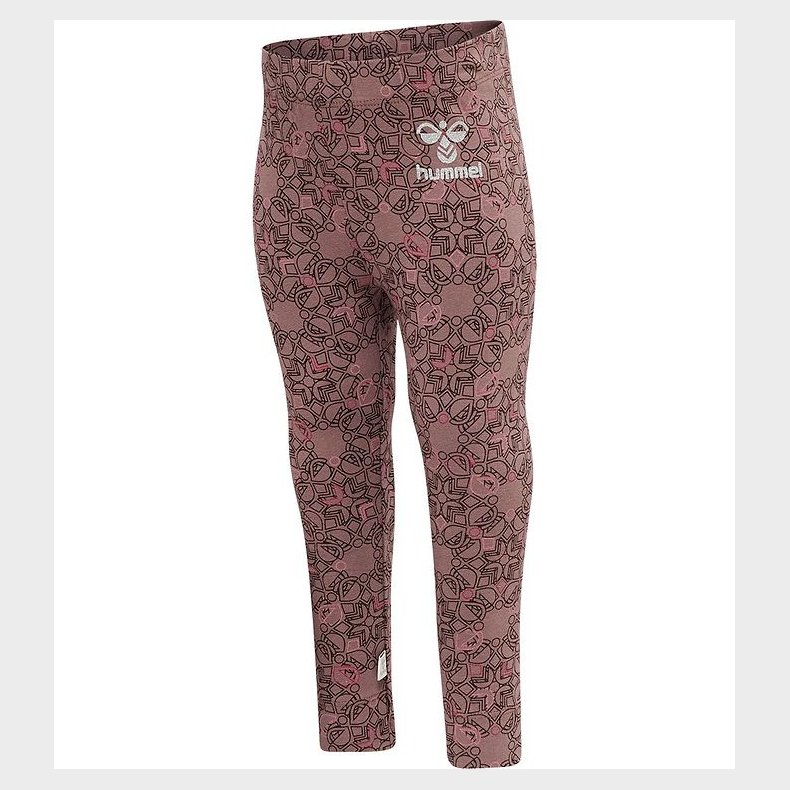 Hummel Leggings - hmlFia - Deep Taupe m. Slvglimmer