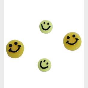 Me&My BOX Perler - Smiley 4 Stk. - Gul-Sort