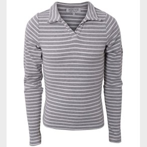 Hound Bluse - Rib Striped - Gr/Hvid