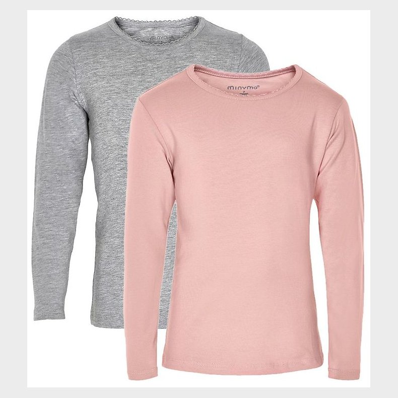 Minymo Bluse - 2-Pak - Rosa/Gr