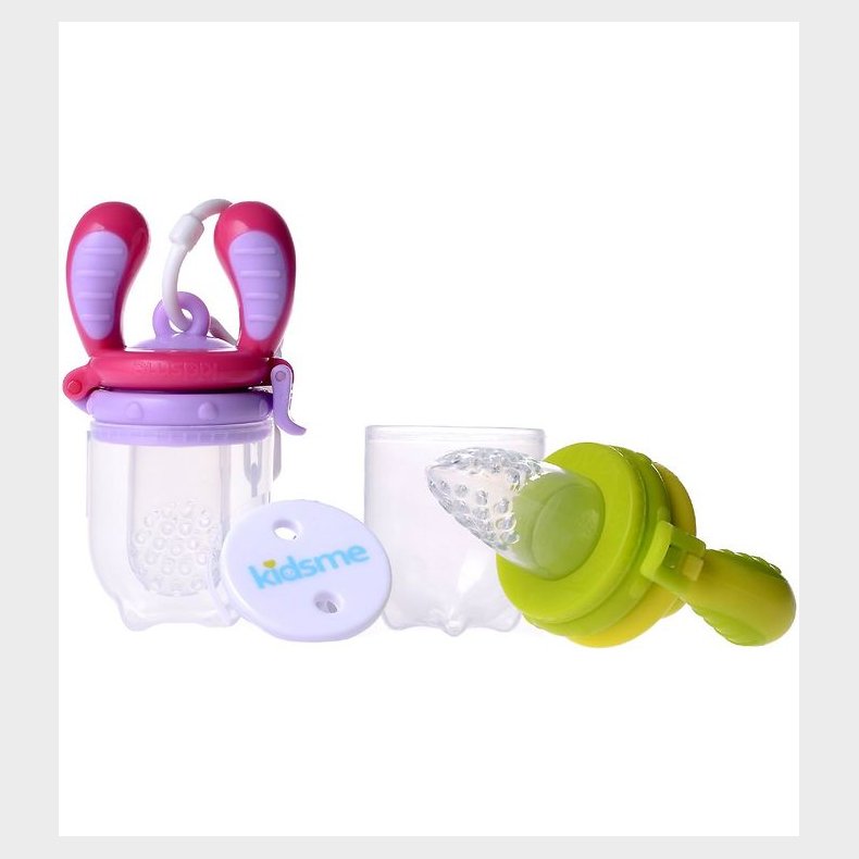 KidsMe Food Feeder - 2-pak - Pink/Lime