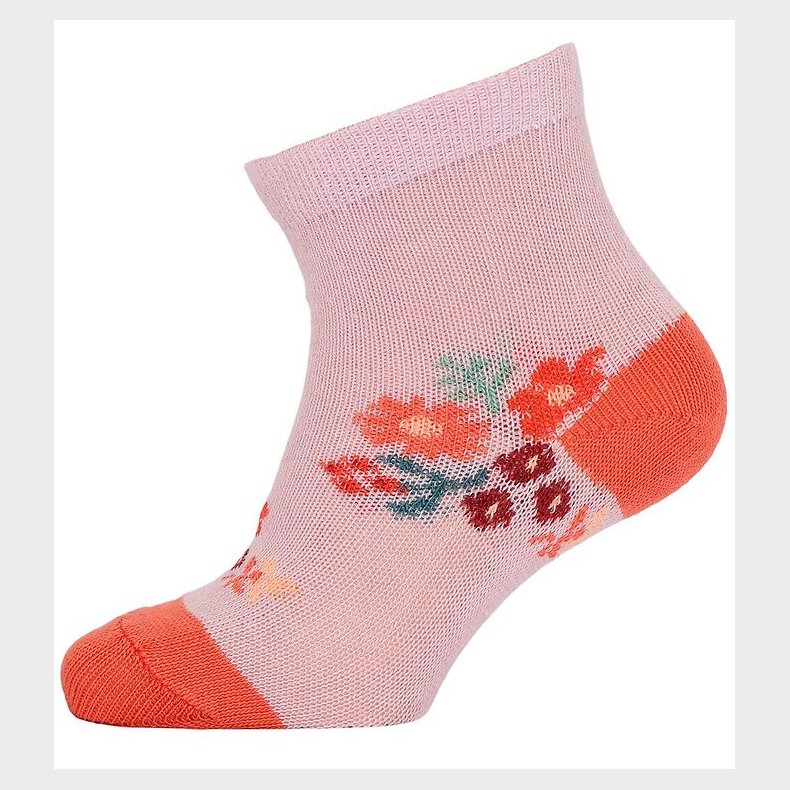 Melton Strmper - Rosa m. Blomster