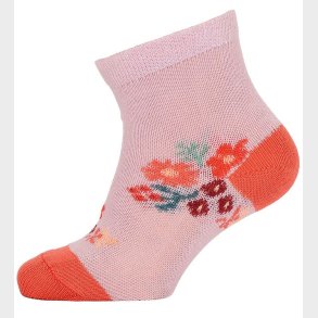 Melton Strmper - Rosa m. Blomster