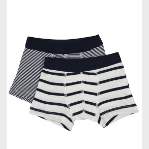 Petit Bateau Boxershorts - 2-pak - Navy/Hvidstribet