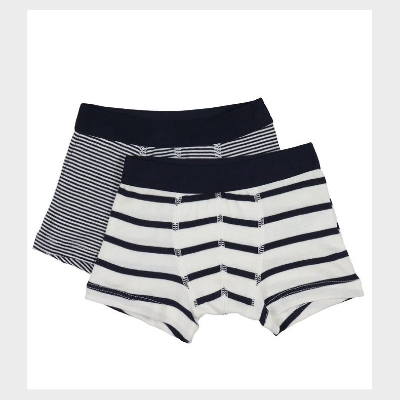 Petit Bateau Boxershorts - 2-pak - Navy/Hvidstribet