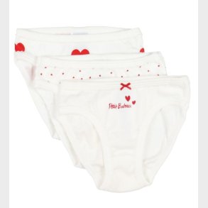 Petit Bateau Trusser - 3-pak - Hvid m. Hjerter