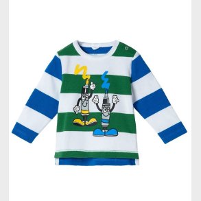 Stella McCartney Kids Bluse - Tube Paint - Grn/Bl/Hvidstribet