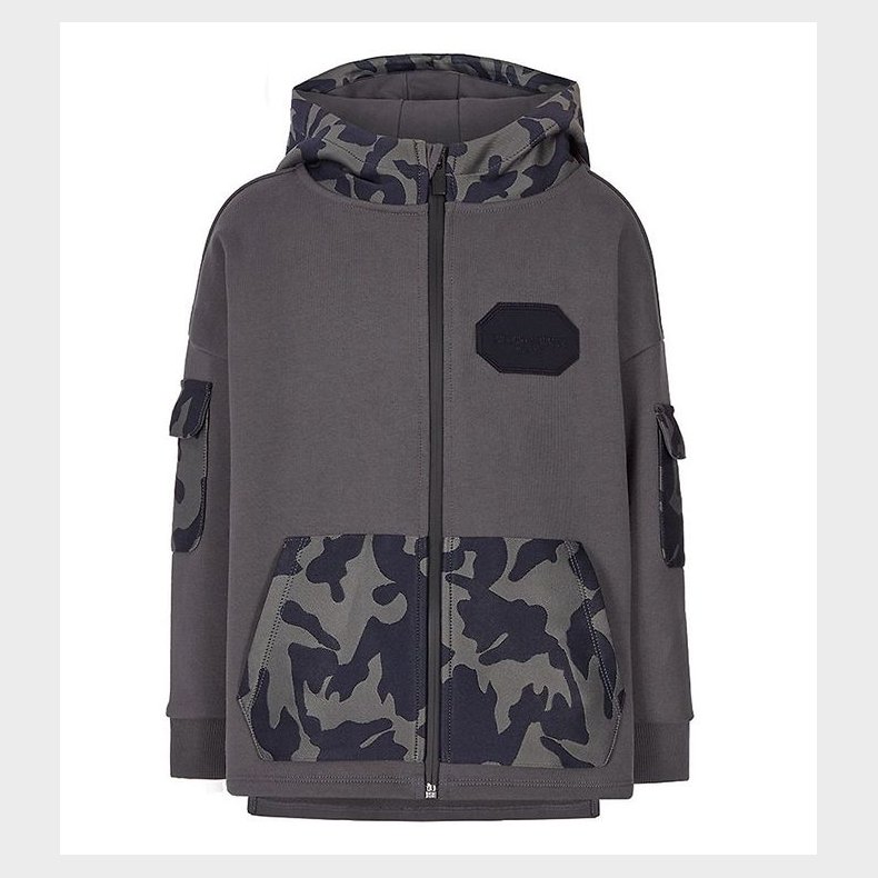 Emporio Armani Cardigan - Koksgr m. Camouflage