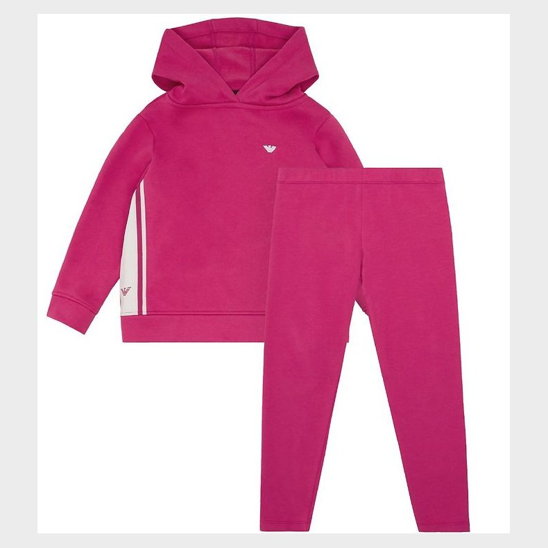 Emporio Armani Httetrje/Leggings - Pink m. Hvid