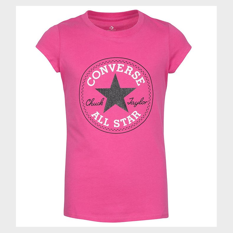 Converse T-shirt - Pink m. Logo