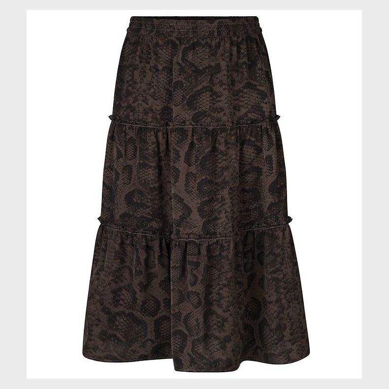 Rosemunde Nederdel - Recycled Polyester - Smoaked Oak Snake Prin