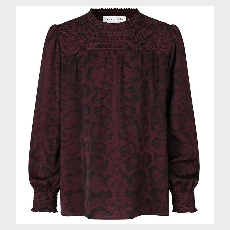 Rosemunde Bluse - Recycled Polyester - Merlot Snake Print
