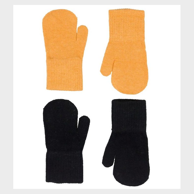 CeLaVi Luffer - Uld/Nylon - 2-pak - Mineral Yellow/Sort