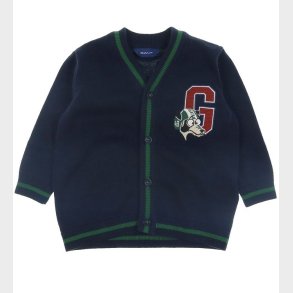 GANT Cardigan - Strik - Dog - Evening Blue