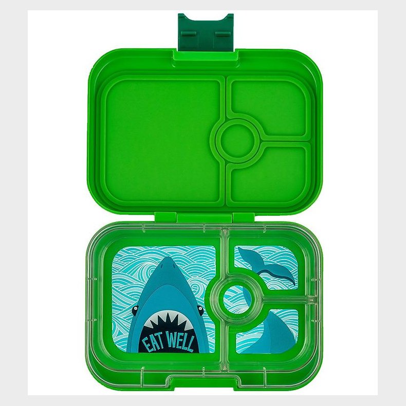 Yumbox Madkasse m. 4 Rum - Bento Panino - Bamboo Green Shark