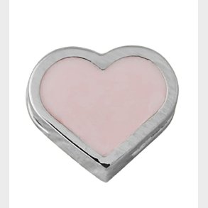 Design Letters Vedhng Til Halskde - Hjerte - Slv/Rosa