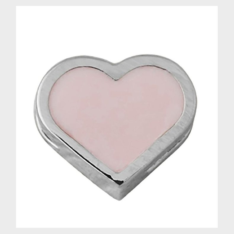 Design Letters Vedhng Til Halskde - Hjerte - Slv/Rosa