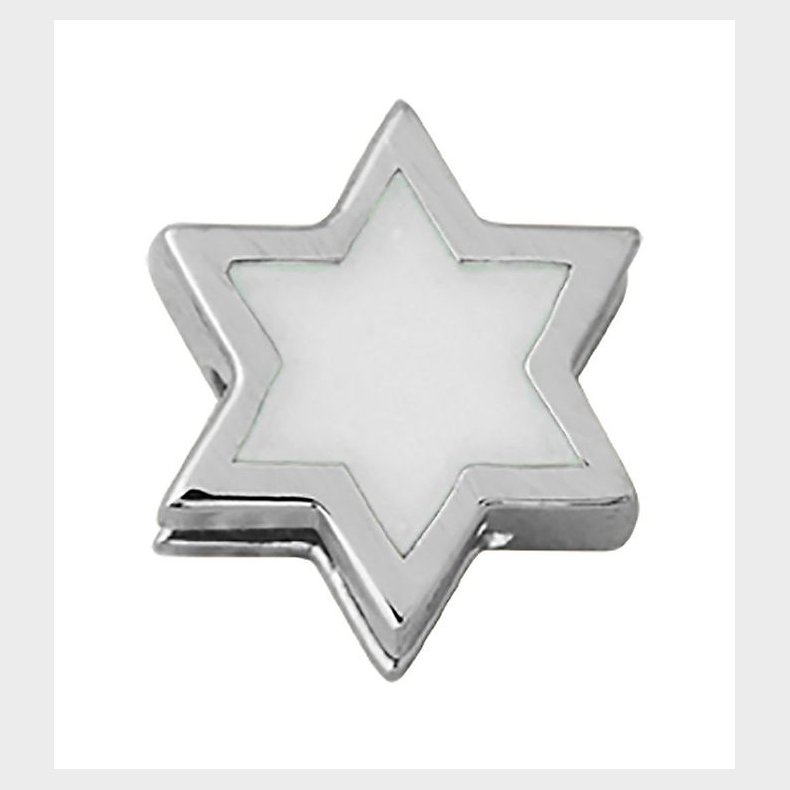 Design Letters Vedhng Til Halskde - Stjerne - Slv/Hvid