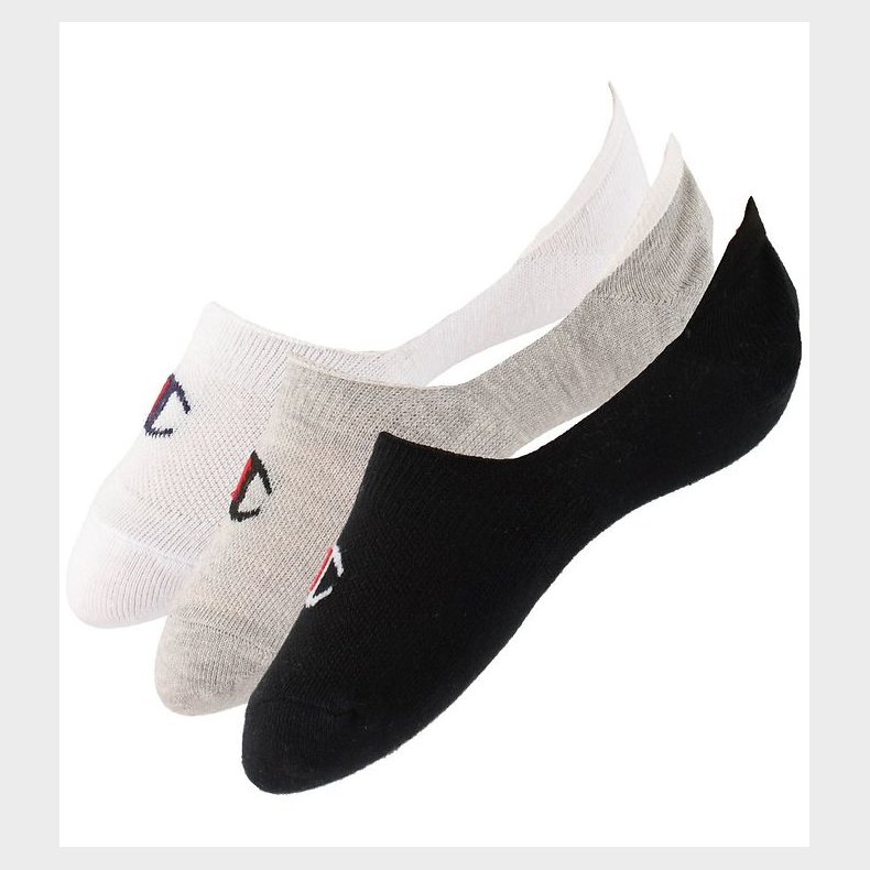 Champion Strmper - Footie - 6-Pak - White/Grey/Black