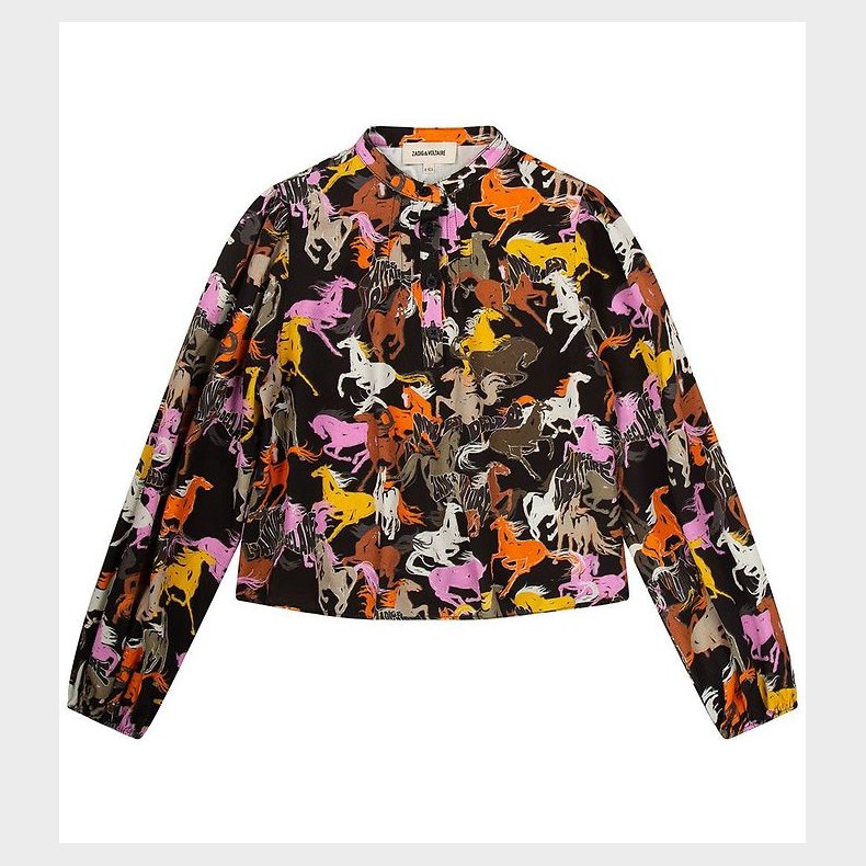 Zadig & Voltaire Skjorte - Wild Sound - Sort m. Heste