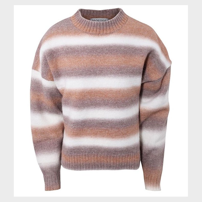 Hound Bluse - Strik - Stribet Brun