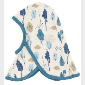 Joha Elefanthue - Uld/Bambus - 1-lags - Hvid/Bl m. Trer