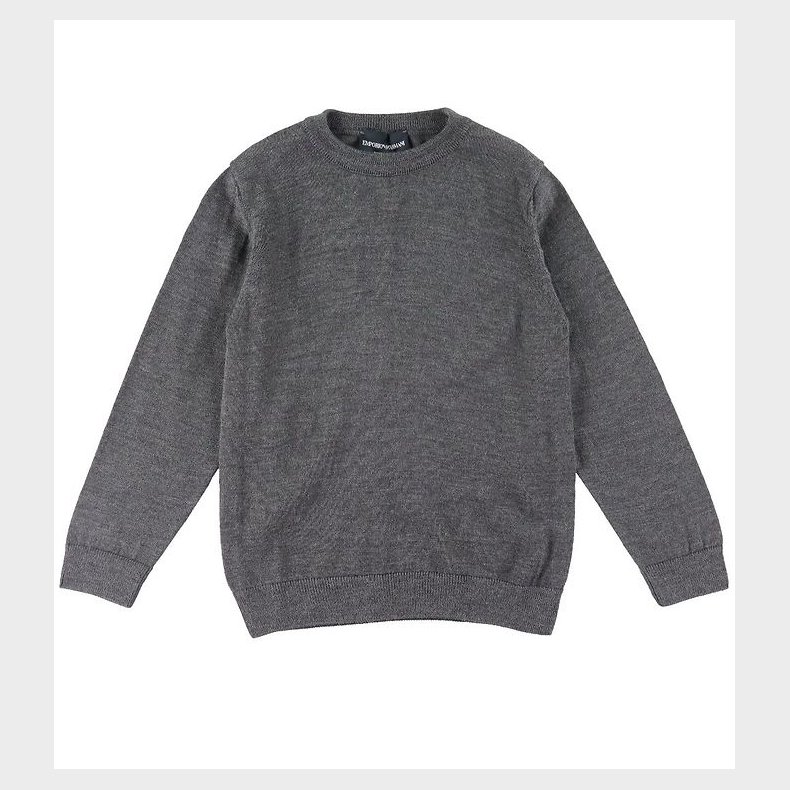 Emporio Armani Bluse - Uld/Akryl - Grmeleret m. Hvid