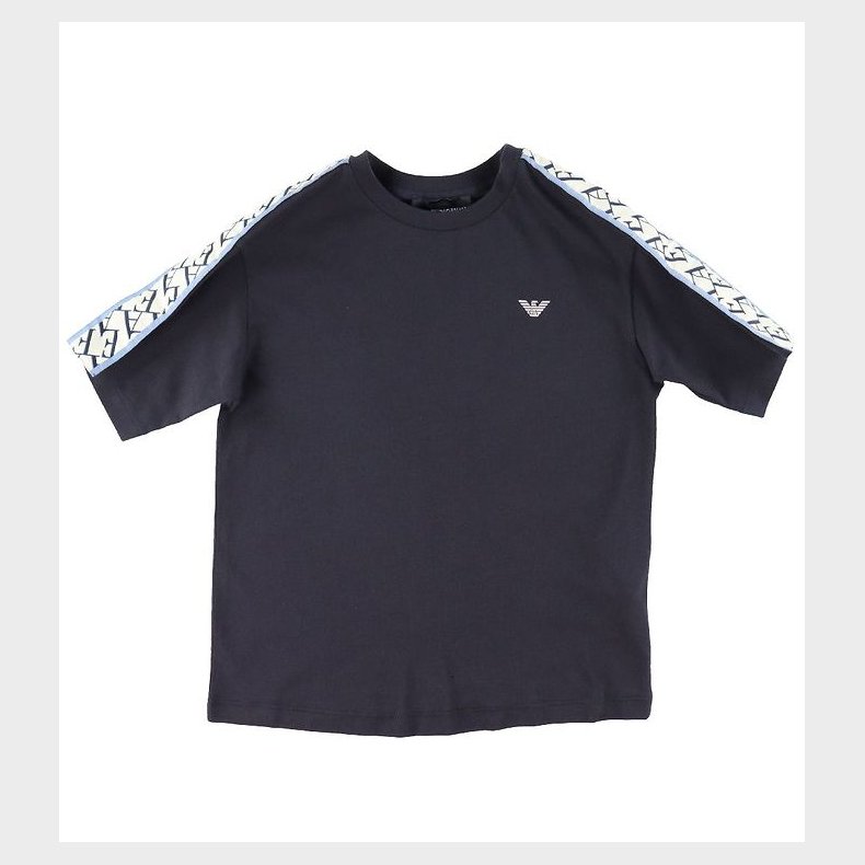 Emporio Armani T-shirt - Blue Navy m. Logostribe