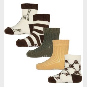 Minymo Str�mper - 5-Pak - Cocoa Brown m. M�nster