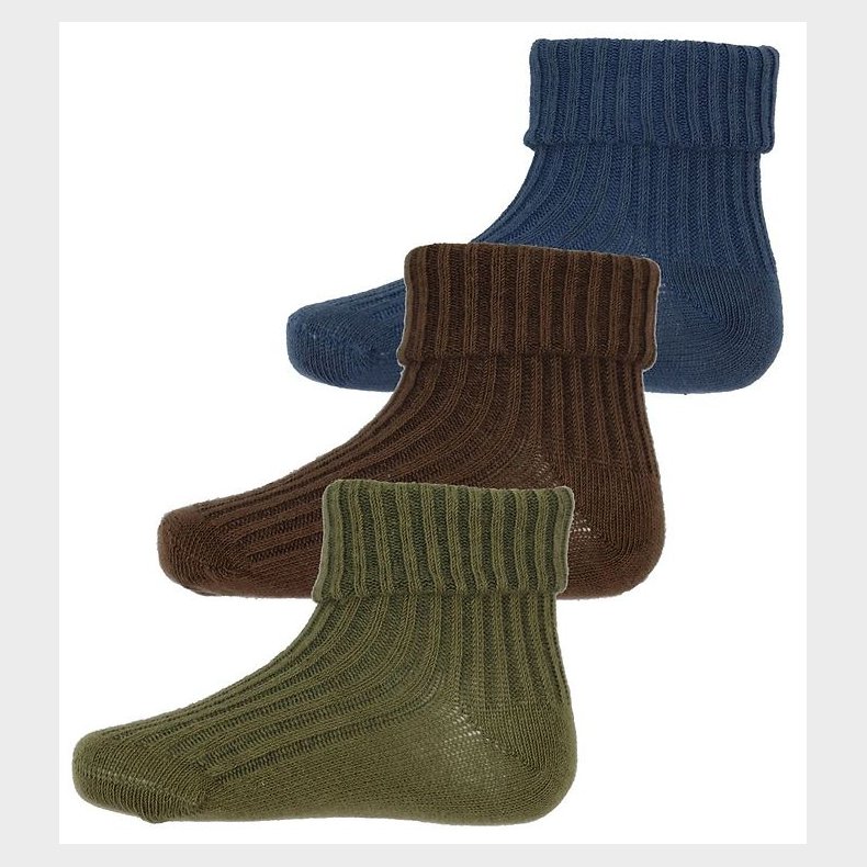 Minymo Str�mper - 3-Pak - Dark Olive