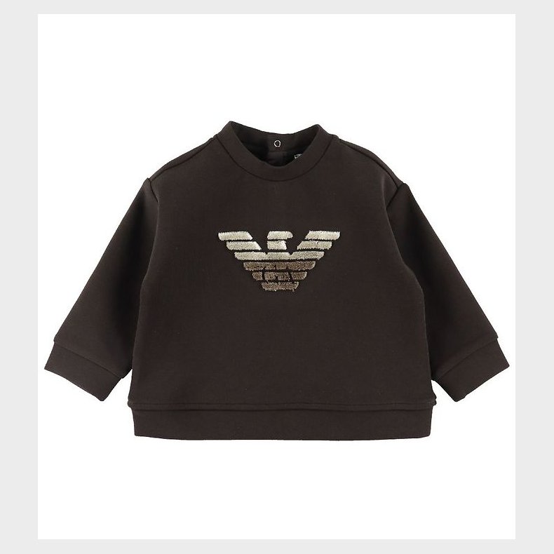 Emporio Armani Bluse - Dark Chocolate m. Logo