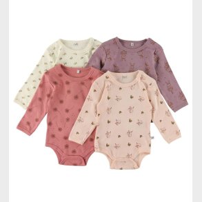 Pippi Baby Bodyer l/� - 4-pak - Dusty Rose