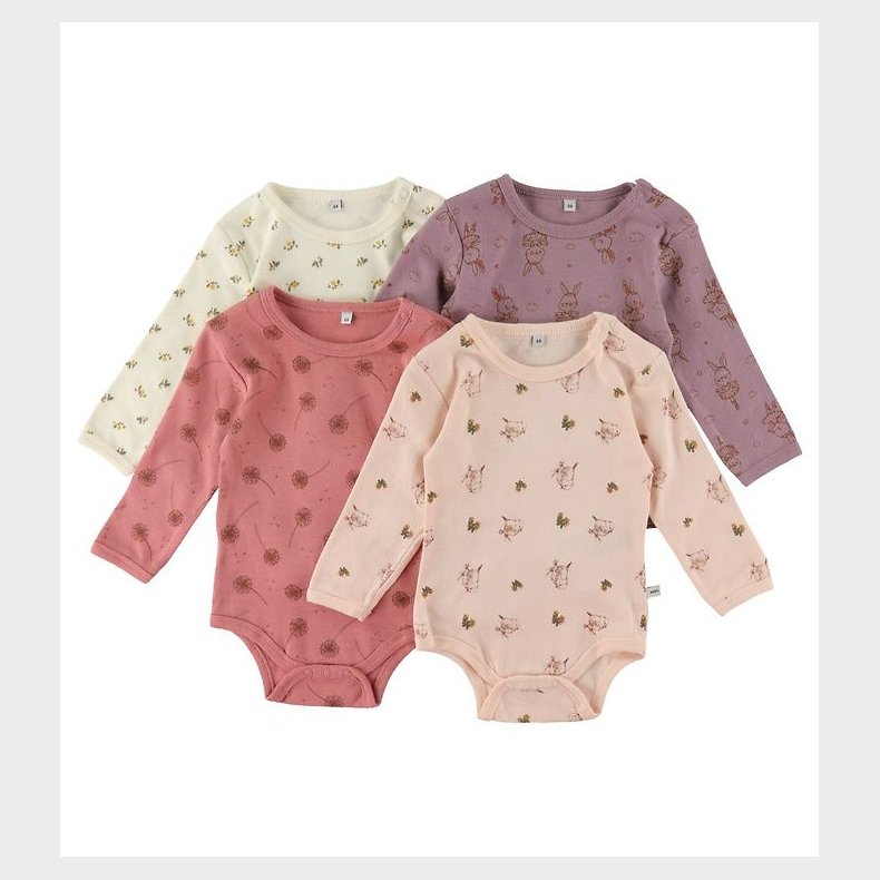 Pippi Baby Bodyer l/� - 4-pak - Dusty Rose
