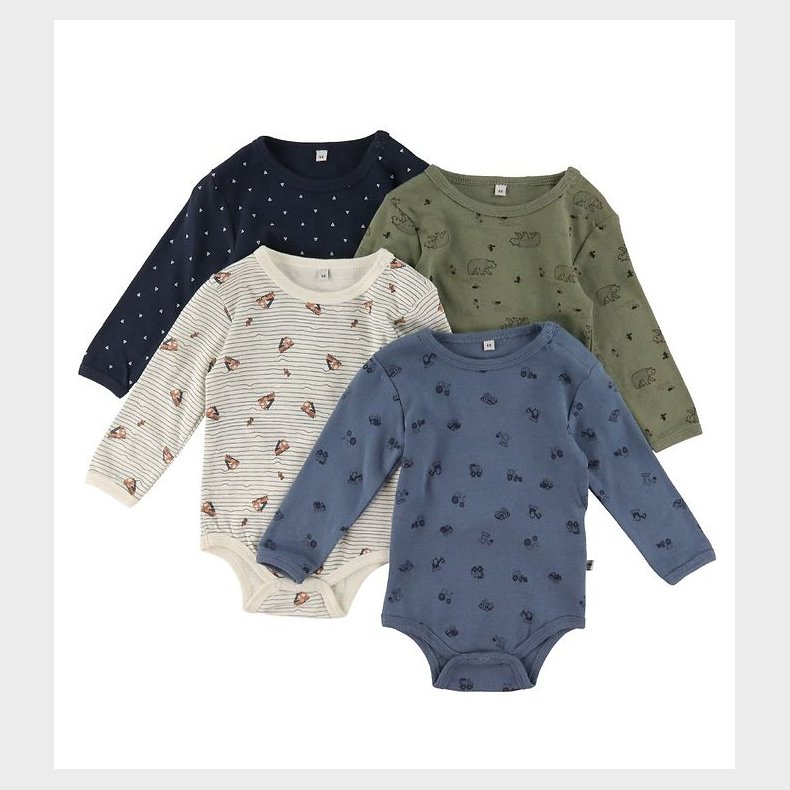 Pippi Baby Body l/ - 4-pak - Deep Lichen Green