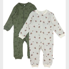 Pippi Baby Heldragt - Natdragt - 2-pak - Deep Lichen Green