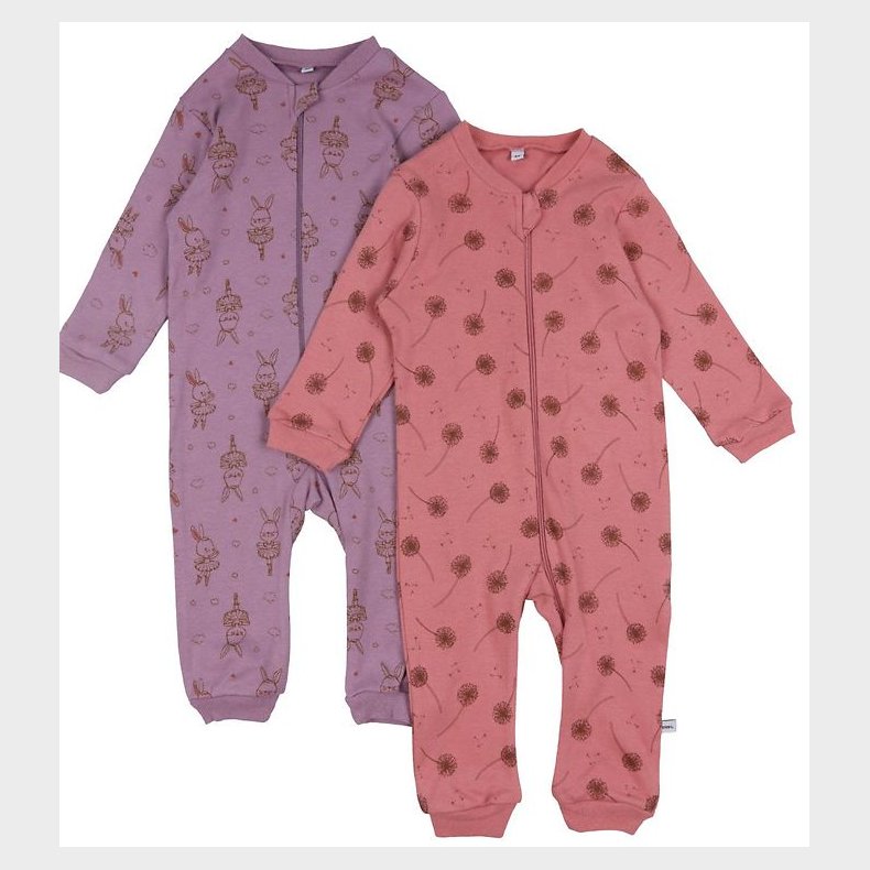 Pippi Baby Heldragt - Natdragt - 2-pak - Dusty Rose