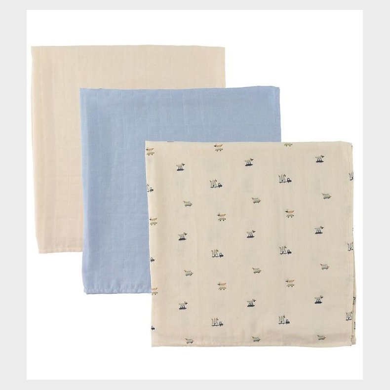 Pippi Stofbleer - 3-pak - 70x70 cm - Celestial Blue