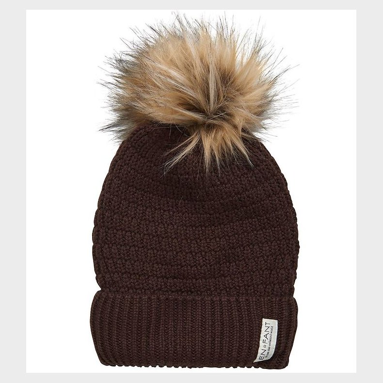 En Fant Hue - Uld/Akryl - 2-lags - Coffee Bean m. Kvast