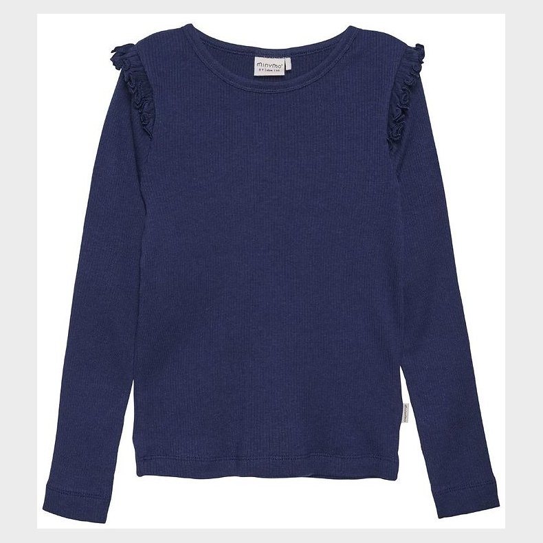 Minymo Bluse - Rib - Dark Navy
