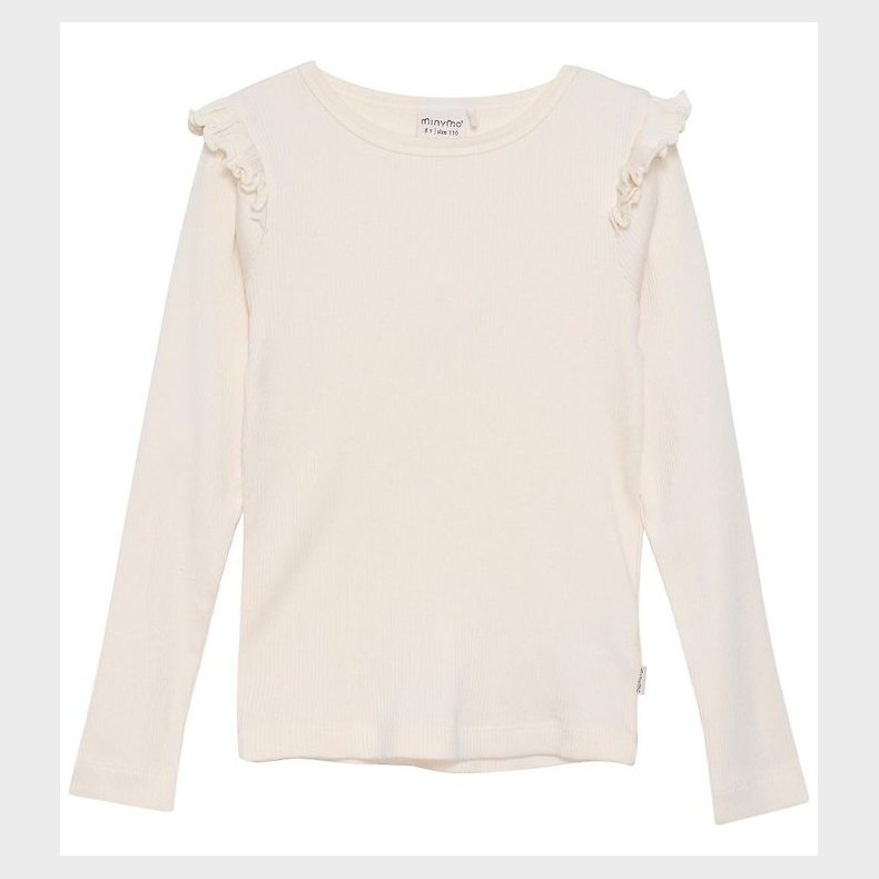 Minymo Bluse - Rib - Seedpearl